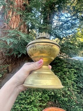 Brass Decorative Oil Lamp Base - Gold Finish